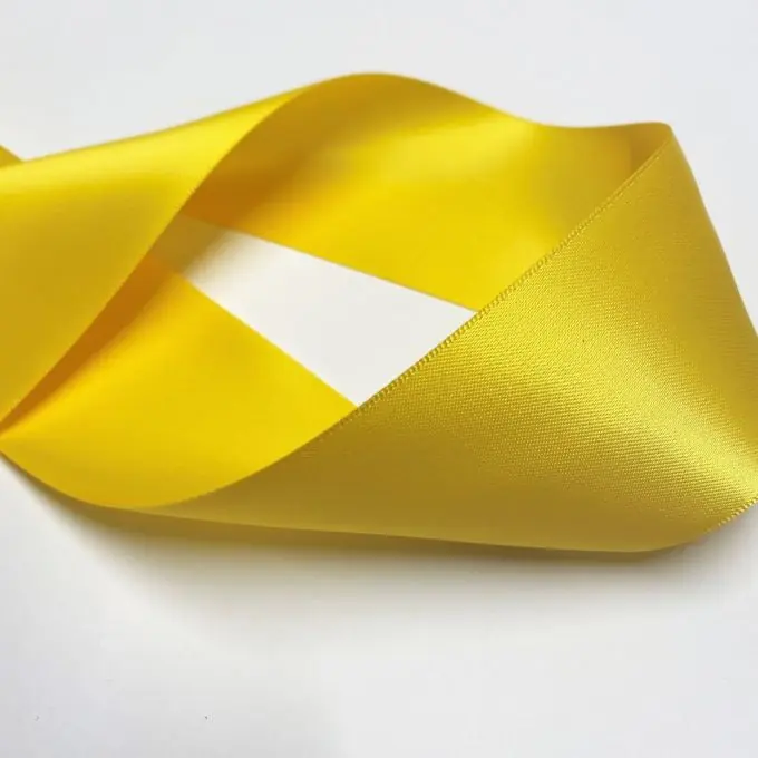 Satinsband 50 mm gelb Neue Kollektion