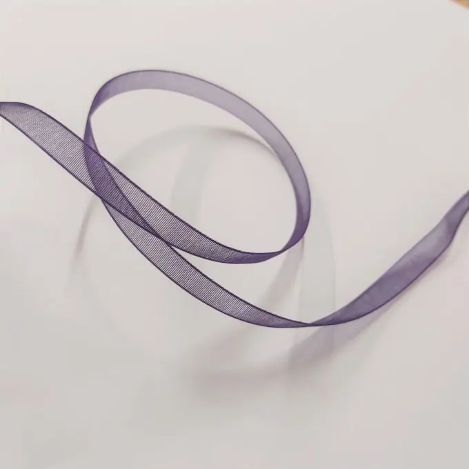 Organza ribbon solid color 6 mm purple Sofort Bestellen