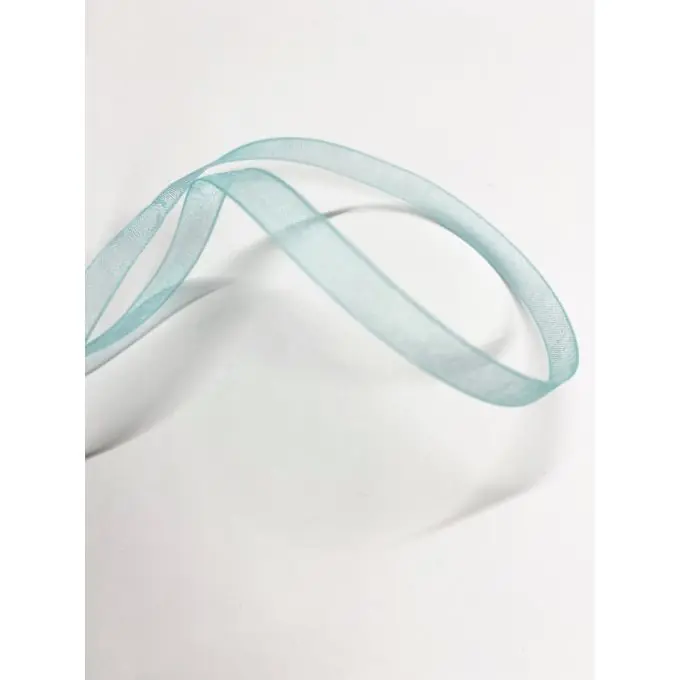 Kostenloser Rückversand Organza ribbon solid color 6 mm celadon