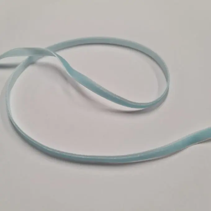 Samtband einfarbig 6 mm Himmelblau Heißes Angebot