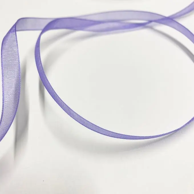 Organza ribbon solid color 6 mm mauve Exklusiv