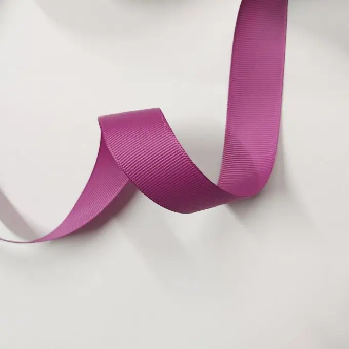 Grosgrain ribbon solid color 25 mm pink Exklusiv