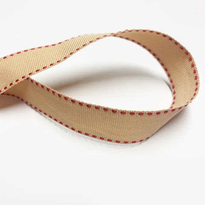 Beige ribbon with orange stitching 20 mm“ -> „Beiges Band mit orangefarbenen Nähten 20 mm Highlight