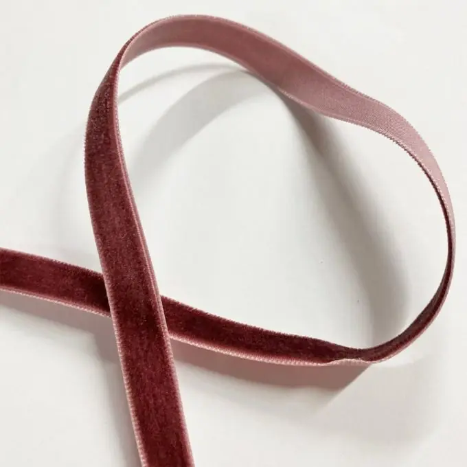Abverkauf Samtband einfarbig 9 mm Ziegelstein