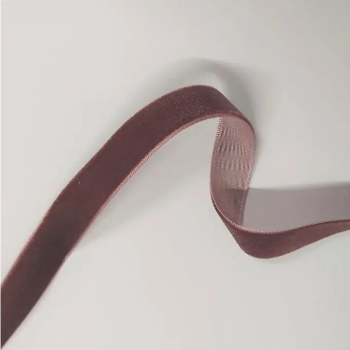 Samtband einfarbig 16 mm braun Top-Angebot