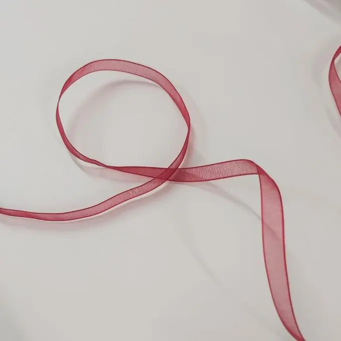 Organza ribbon solid color 6 mm red Sichere Zahlung