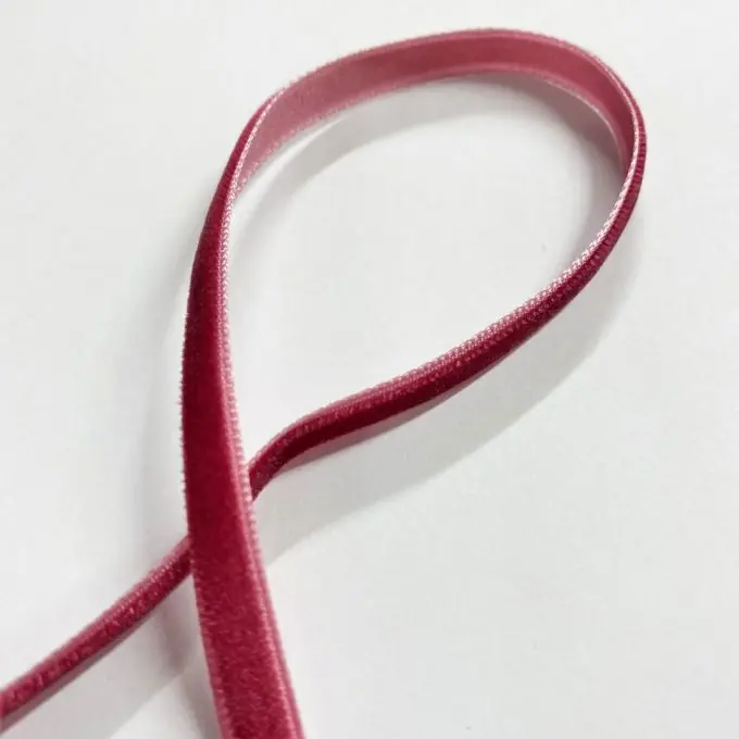 Samtband einfarbig 6 mm Kirschrot Ausverkauf