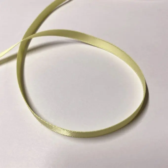 Rabatt Doppelseitiges einfarbiges Satinband 6 mm mit Olivenblumenmuster