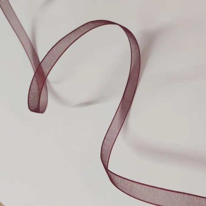 Organza ribbon solid color 6 mm burgundy Premium