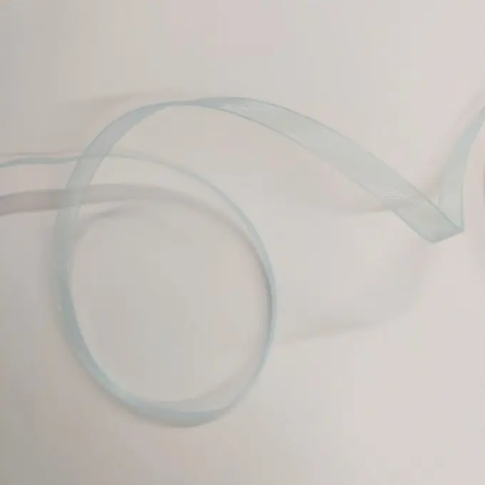 Organza ribbon solid 6 mm light blue Preisreduziert