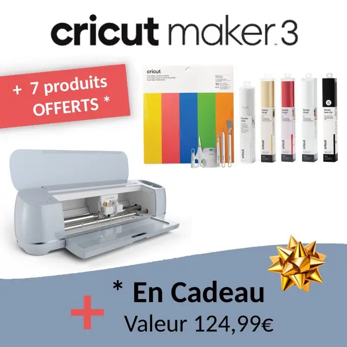 Preisreduziert Bundle Cricut Maker 3 + Pack Smart Zubehör