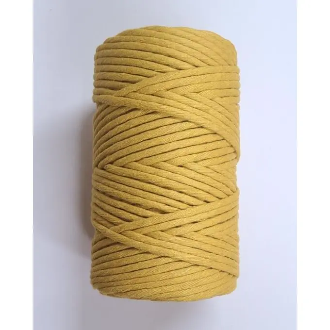 Jetzt Kaufen Kordel aus recycelter Baumwolle XL 45 mm ockergelb