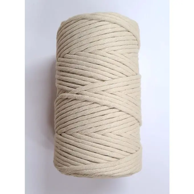 Super-Preis Kordel aus recycelter Baumwolle XL 45 mm beige