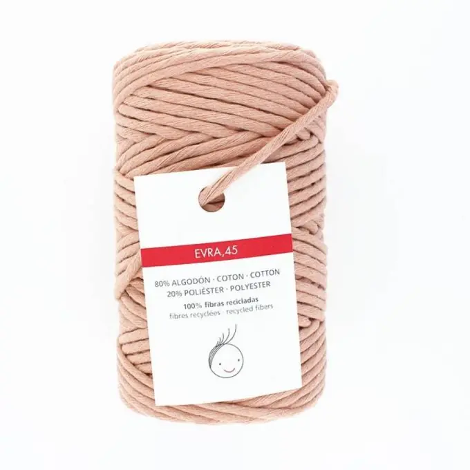 Kordel aus recycelter Baumwolle XL 45 mm lachsfarben Meistverkauft