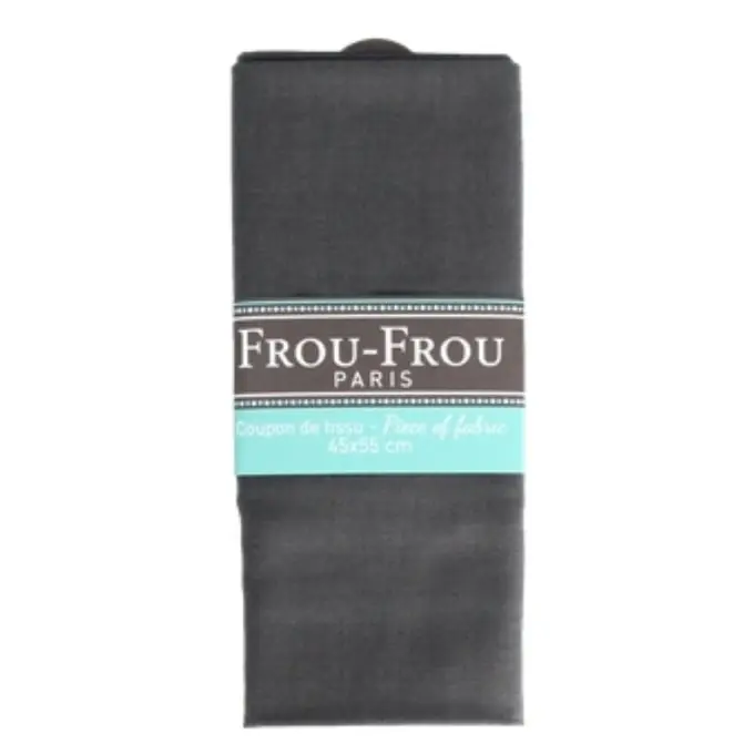 Expressversand Stoffabschnitt 100% Baumwolle einfarbig 45x55cm blau/dunkelgrau