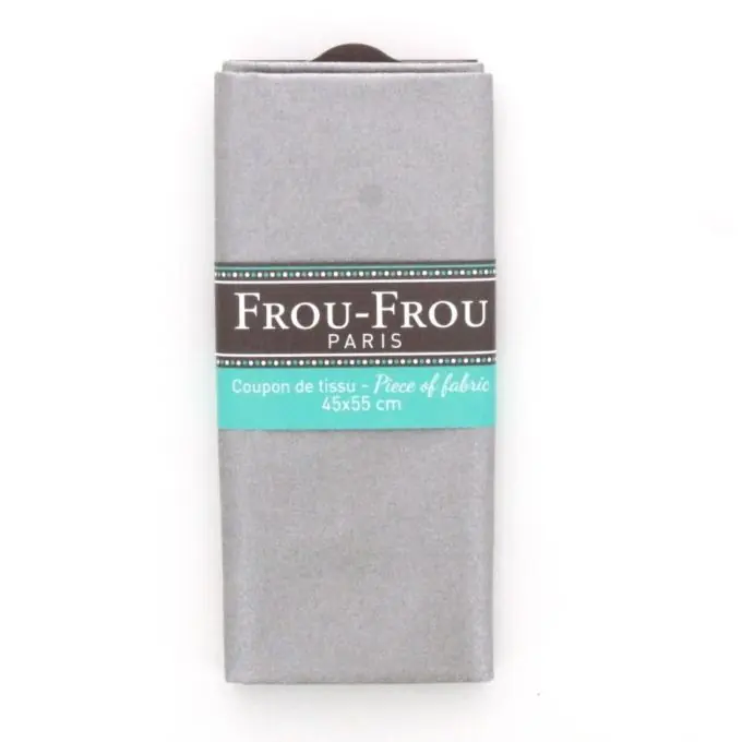 Echt Stoffabschnitt 45x55cm glitzerndes Silber