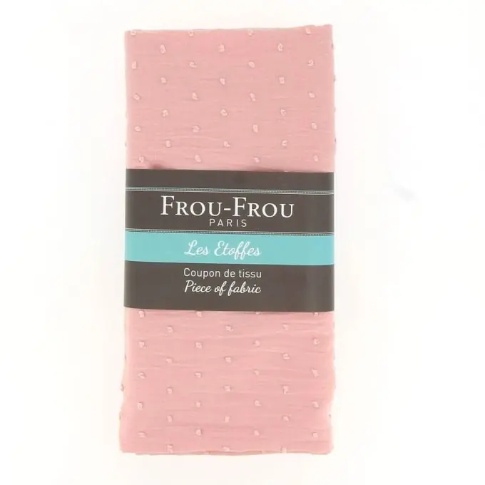 Grosser Abschnitt für einfarbigen Stoff 135x80cm in pudrigem rosa mit Tupfenmuster Versand Am Gleichen Tag