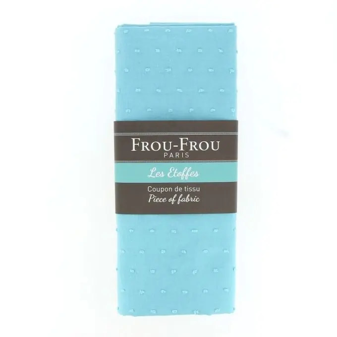 Preisknaller Grosser Abschnitt für einfarbigen Stoff 135x80cm mit blauem Tupfenmuster