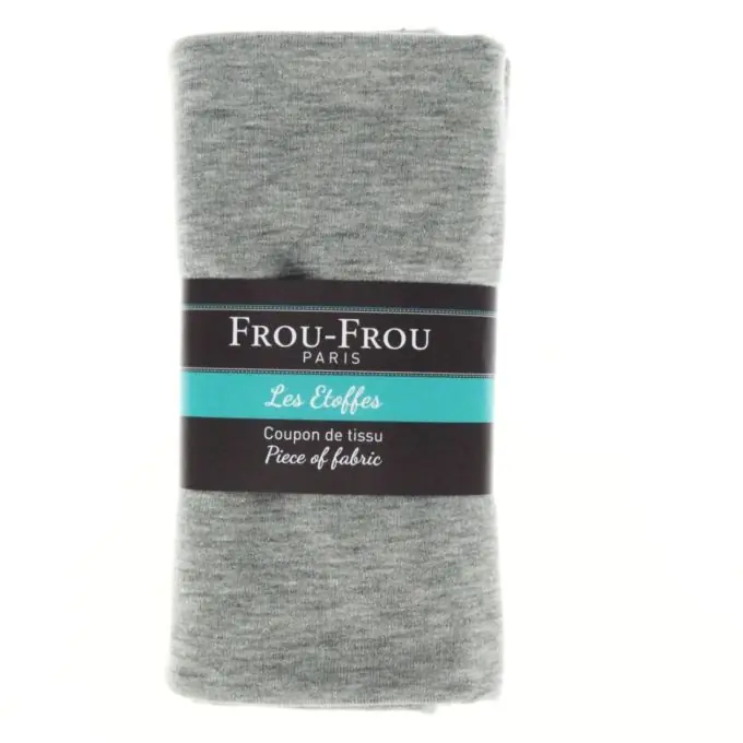 Grosser Abschnitt für einfarbigen Stoff 145x50cm Jersey grau meliert Letzte Chance