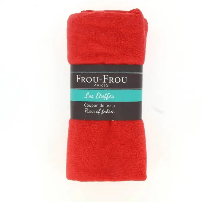 Sale Grosser Abschnitt für einfarbigen Stoff 140×60 cm in Rot aus Frottee