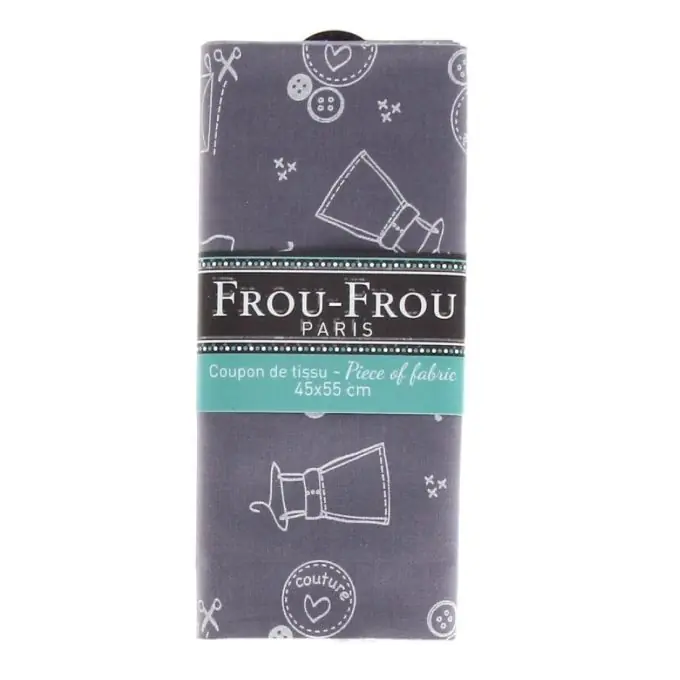 Ab Werk Stoffabschnitt 100% Baumwolle mit Nähmotiv 45x55cm lila