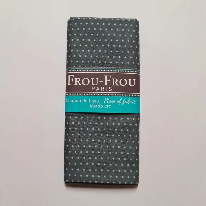 Nur Heute Stoffabschnitt 100% Baumwolle Punkte 45x55cm anthrazit