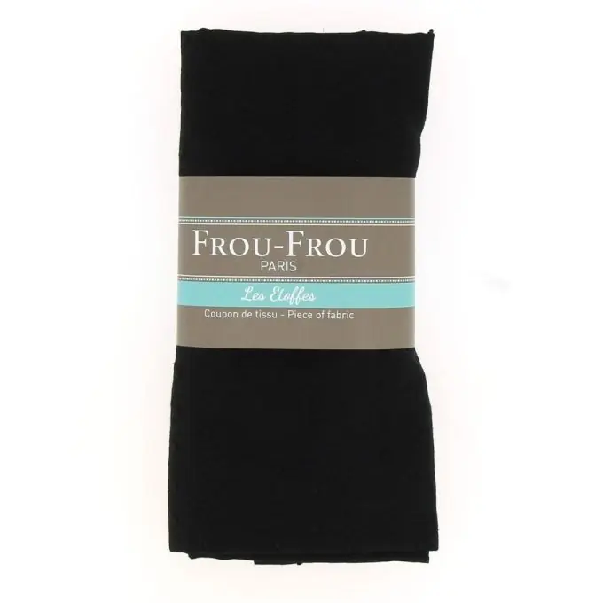 Grosser Abschnitt für einfarbigen Stoff 135x80cm mit schwarzen Punkten. Premium