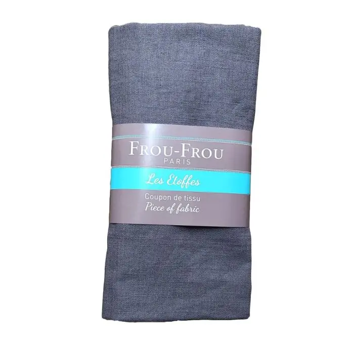 Expressversand Grosser Abschnitt für einfarbigen Stoff 140x60cm in Schwarz aus Leinen