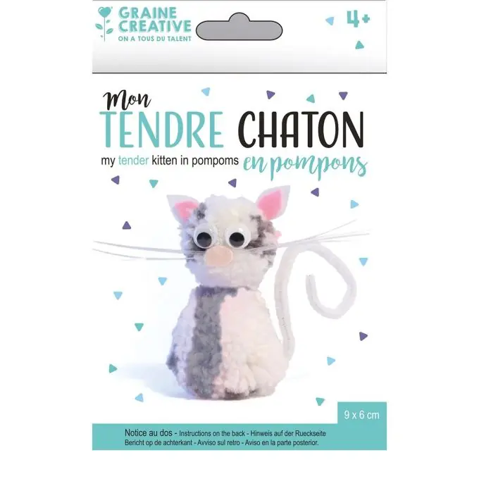 Kreatives Pompon-Kit für Kinder: Kätzchen basteln Online Kaufen