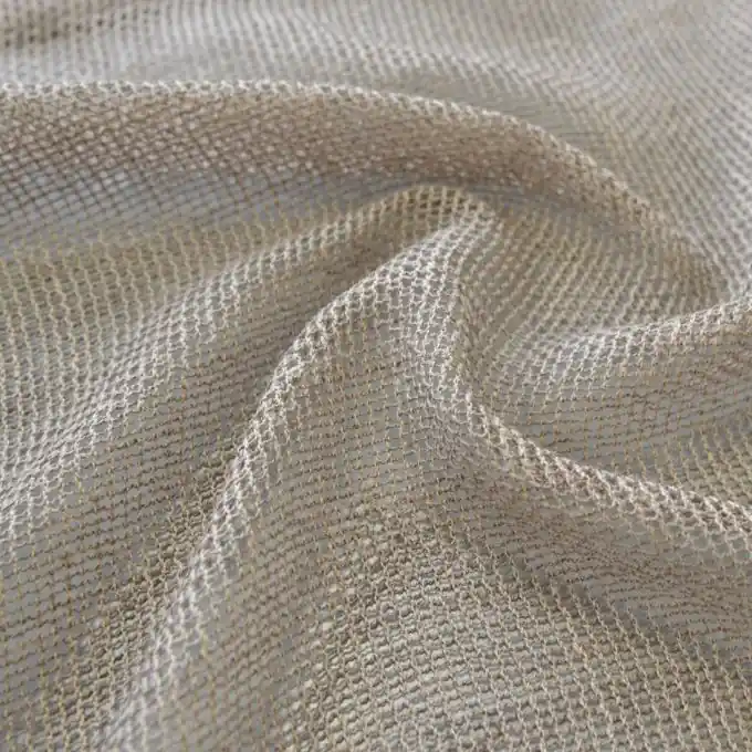 Expressversand Netzstoff Leinen-Wolle-Mischgewebe Ecru