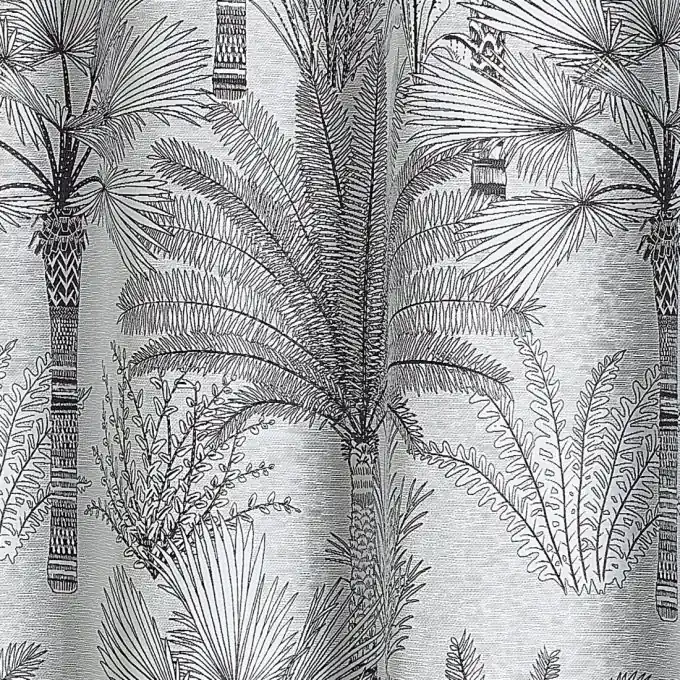 Jacquard Weiß Palmeraie royale Schwarz – 145cm Direktkauf