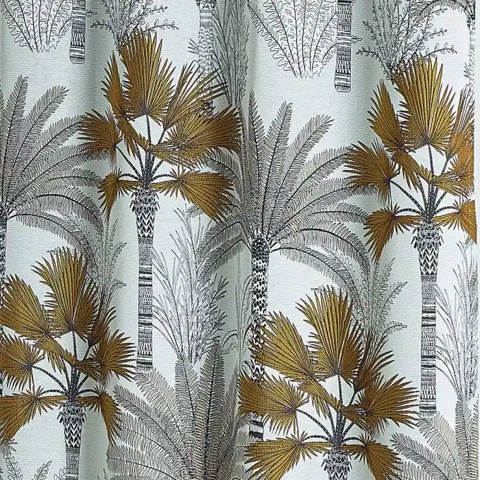 Jacquard Weiß Palmeraie royale gold ecru – 145cm Top-Qualität