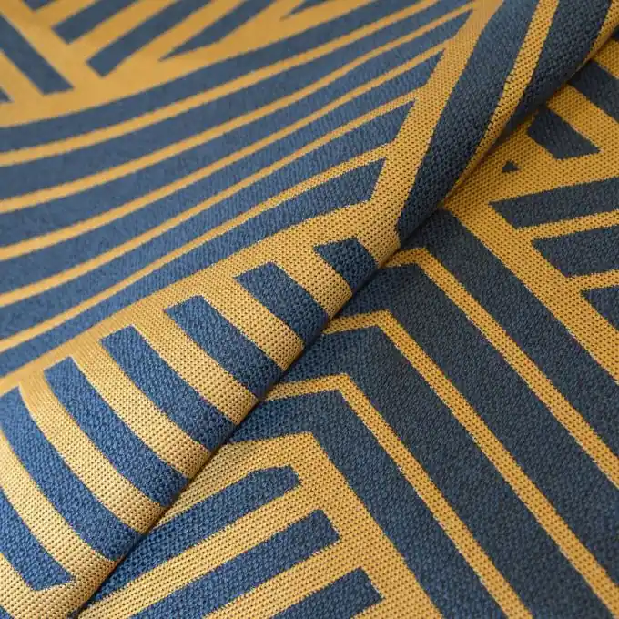 Letzte Chance Jacquard geometrisch gemustert Streifen gelb anthrazit