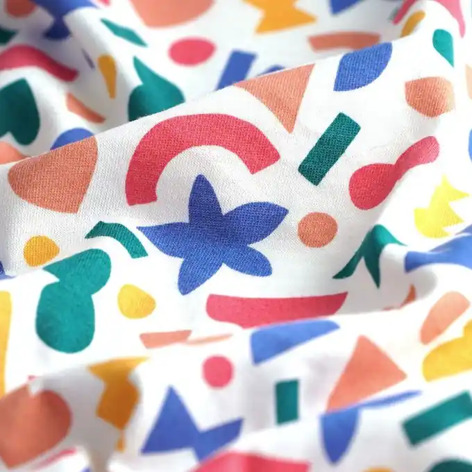 Jersey Baumwolle Formen bunt Heißes Angebot