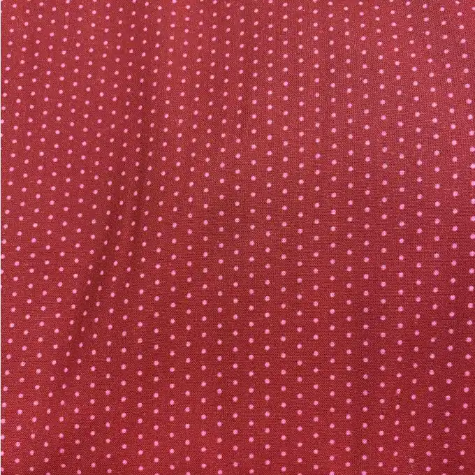 Batist Baumwolle orangerot Punkte rosa Preis Gesenkt