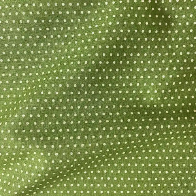 Exklusiv Batist Baumwolle grün Punkte grün