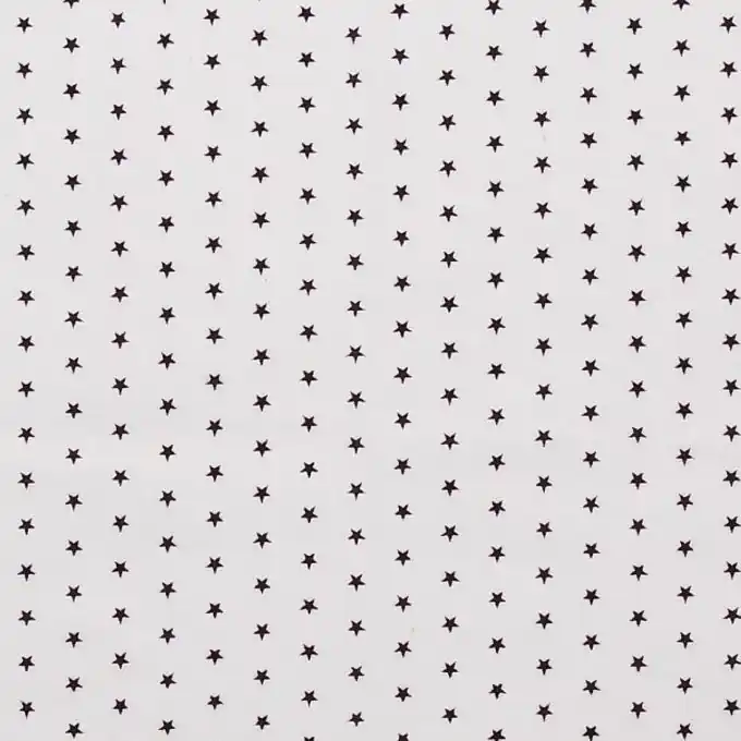 Meistverkauft Batist Baumwolle weiß Sterne schwarz