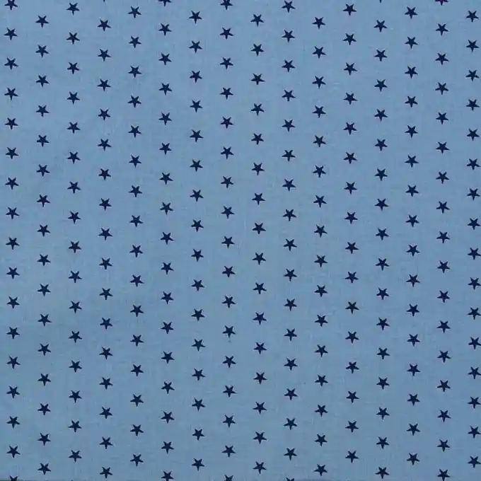 Gratis Versand Batist Baumwolle blau Sterne schwarz