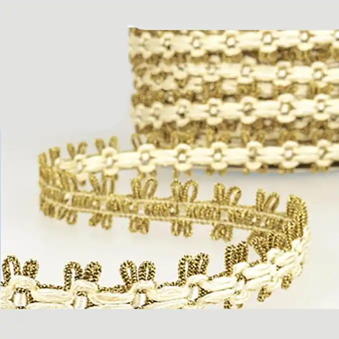 Borte gold ecru, 18mm – perfekt für Mode und Deko Jetzt Kaufen