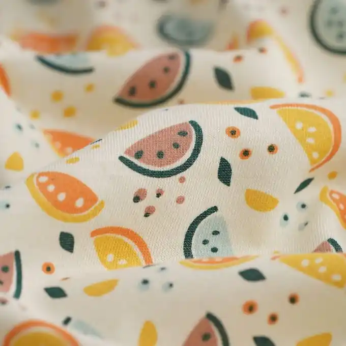 Zertifiziert Baumwolljersey Wassermelonen Bunt