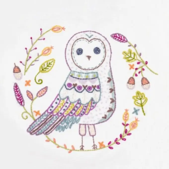 Stick-Set für Anfänger: Weißer Stoff, Stickgarne, Anleitung Neue Ware