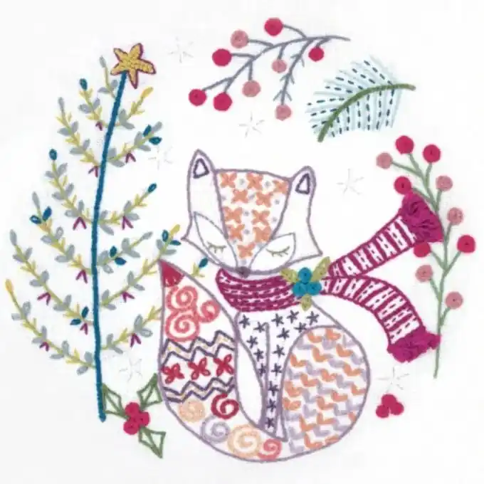 Stick-Kit für Anfänger – weißer Stoff, DMC-Garne, Technische Blätter | Un chat dans l’aiguille Beliebt