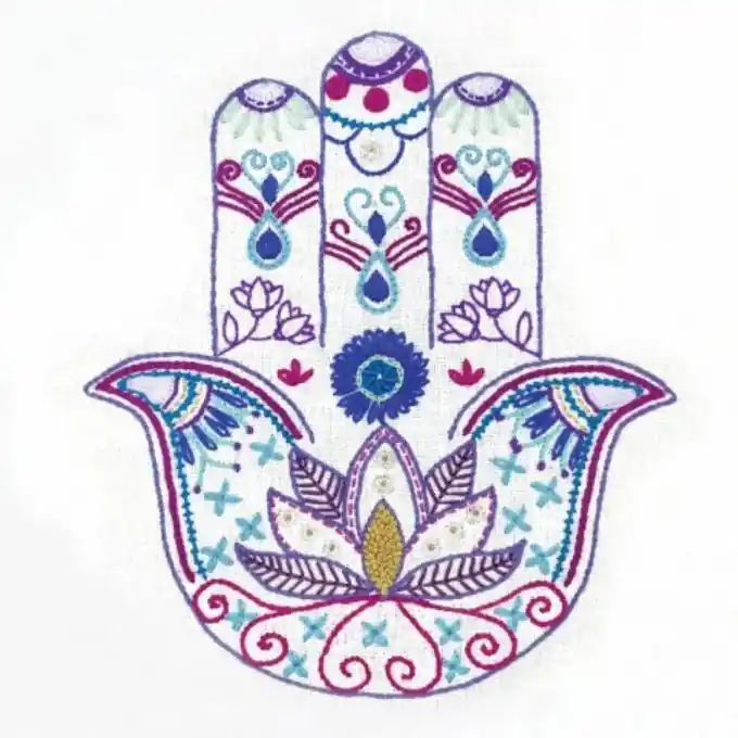 Garantierte Lieferung Stick-Set für Anfänger: Weißer Stoff, DMC-Garne, Anleitung