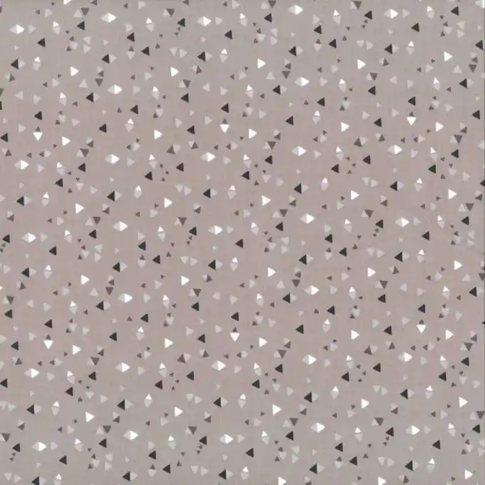 Batist mausgrau Dreiecke schwarz weiß Top-Qualität