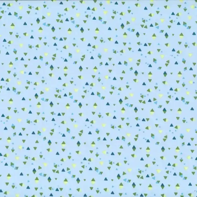 Batist himmelblau Dreiecke gelb grün blau Top-Angebot