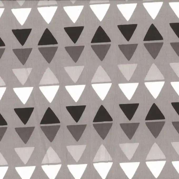 Neue Kollektion Batist Baumwolle Dreiecke weiß grau schwarz