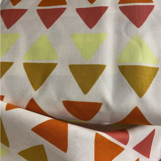 Im Trend Batist Weiß Dreiecke gelb orange rosa