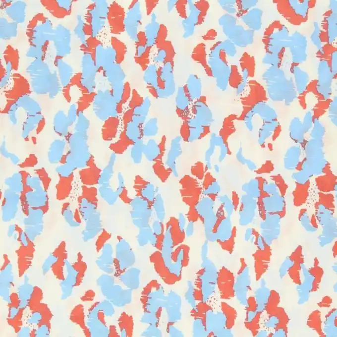 Knallerangebot Baumwoll-Voile Stoff Ecru Leopardenmuster 150cm Breite