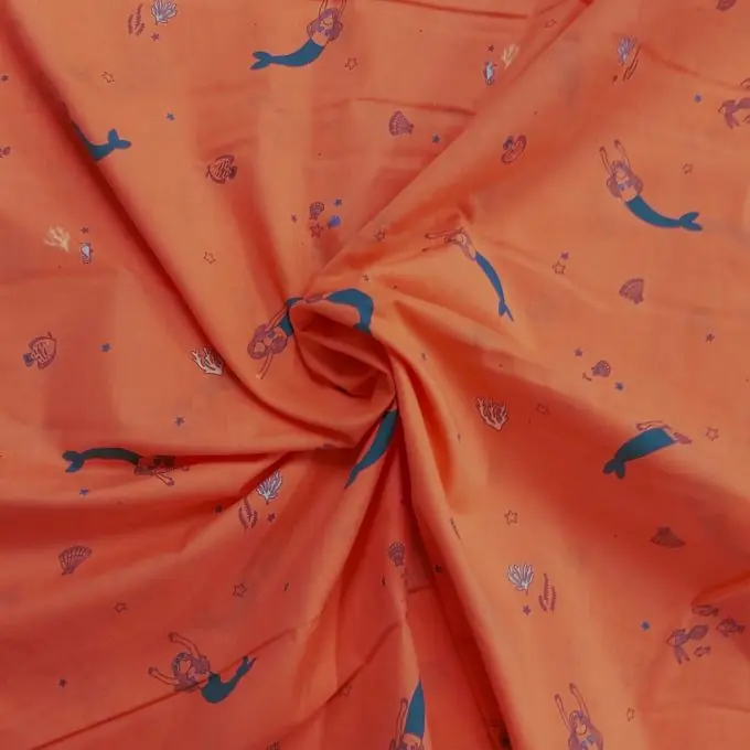 Sonderaktion Baumwoll-Voile Stoff Koralle Meerjungfrau 150cm