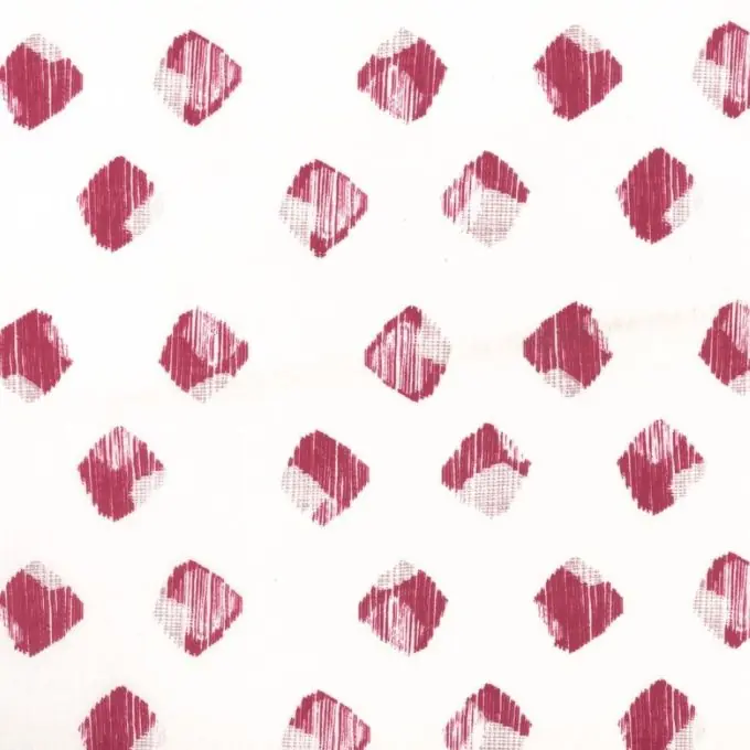 Sofort Bestellen Baumwoll-Voile Stoff Elfenbein 110cm Geometrisch Rot Full Moon